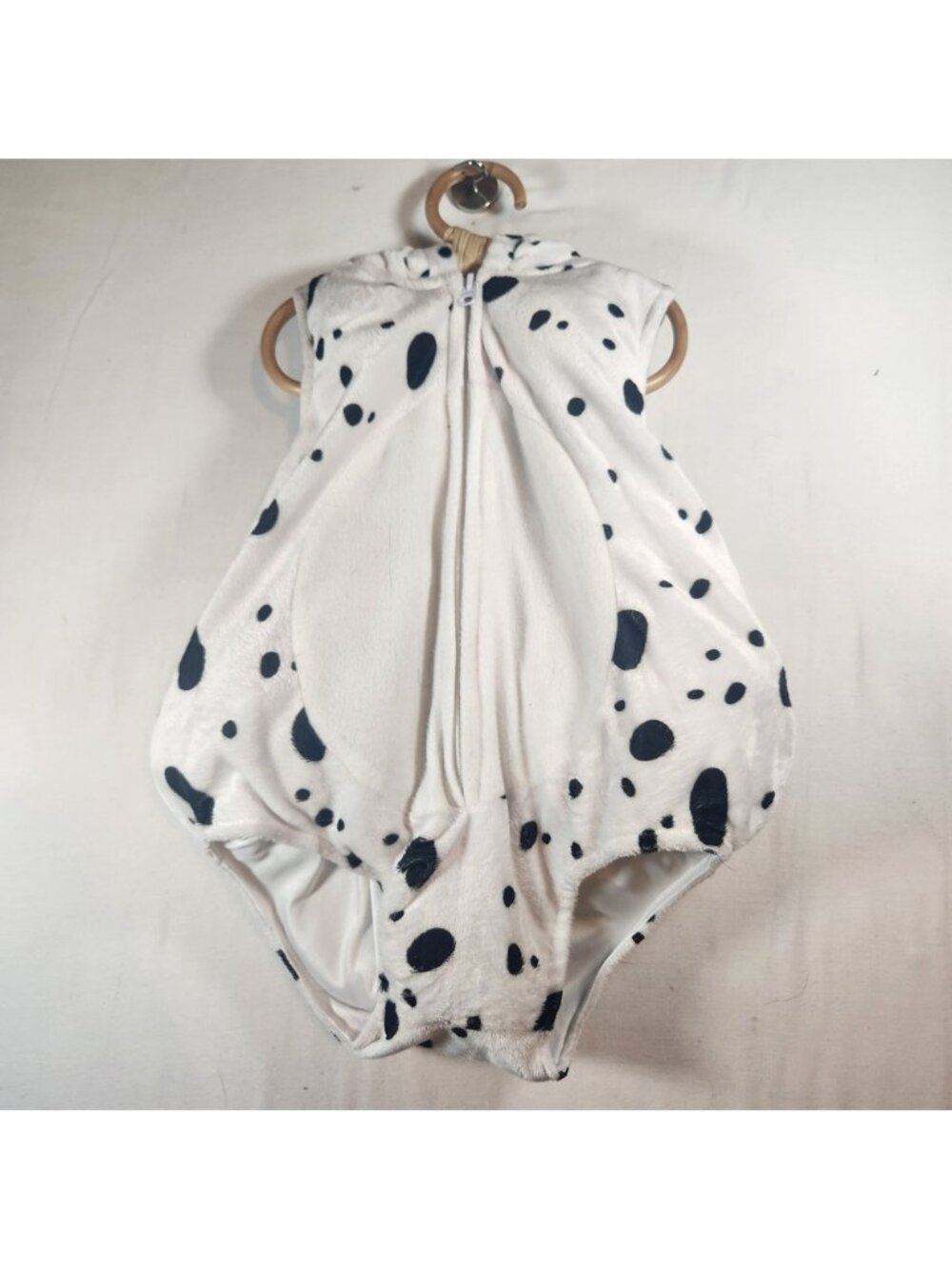 Dalmatian Puppy Dog Plush Bubble Romper Costume Hooded One Piece One Size